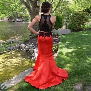 Size 0 two piece prom dress